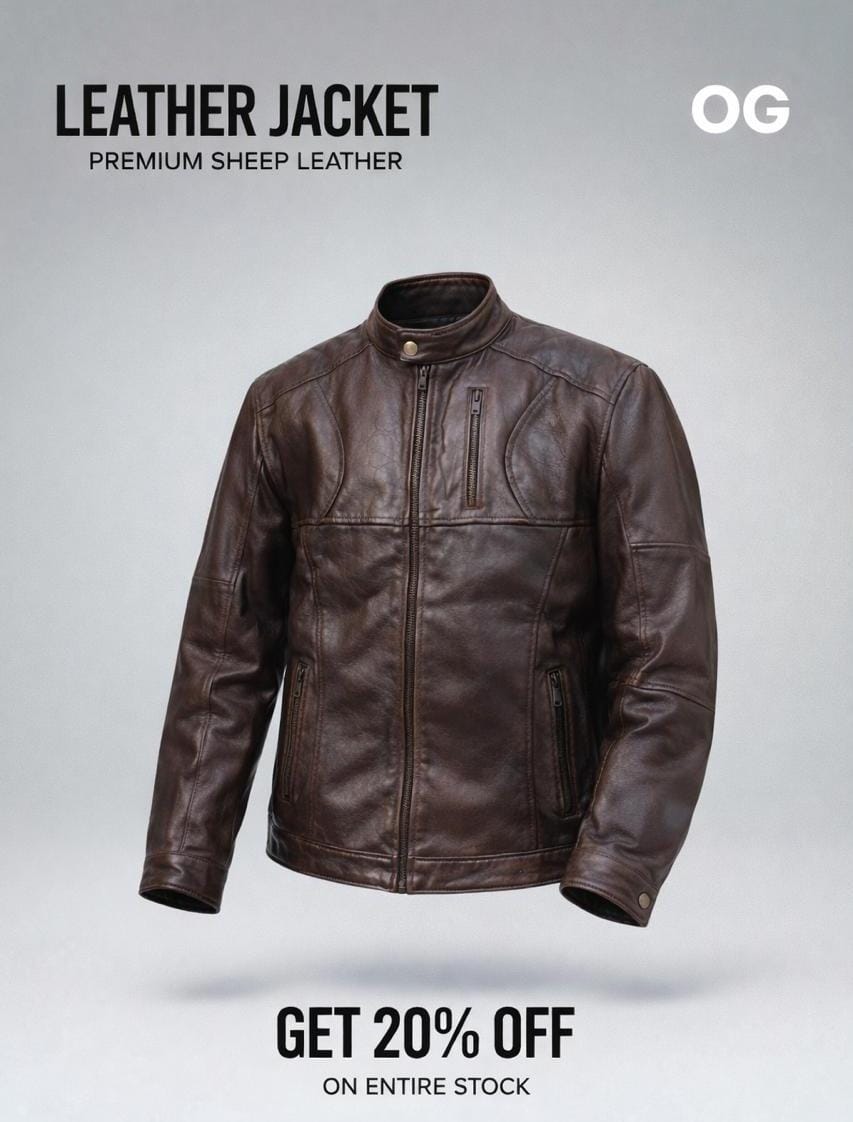 Brown Leather jacket | sheep leather.