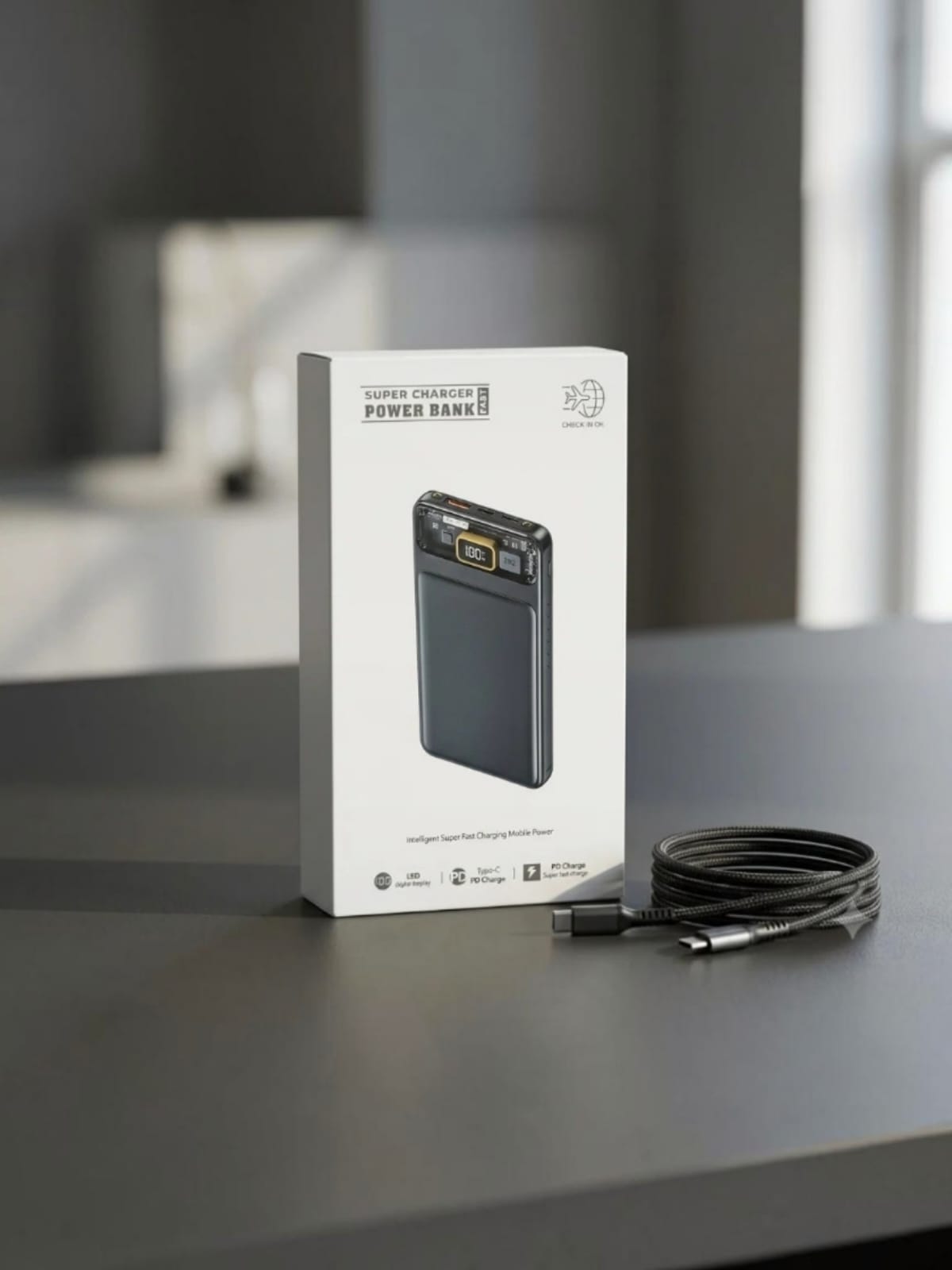 Super Charger Fast Power Bank designed for high-speed mobile charging.